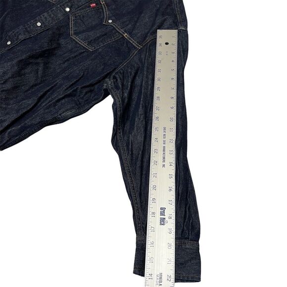 Levis Shirt WMNS XL Denim Pearl Snap Payton Western No Take Backs Rodeo Cowgirl - Picture 8 of 11